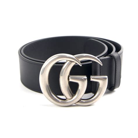 black gucci belt silver buckle|gucci women's leather belt.